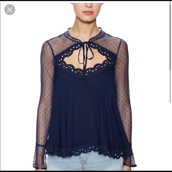 Free People Tops - Free people black magic blouse NWT